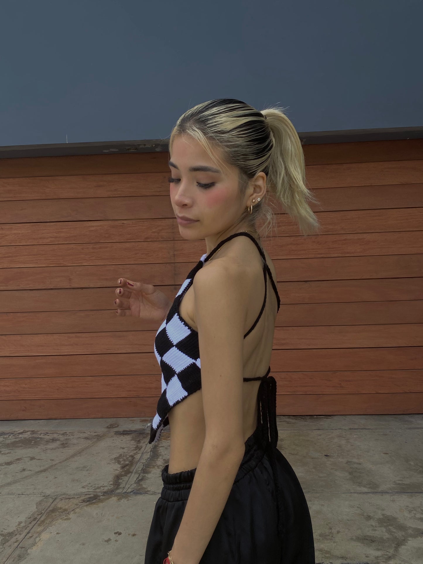 Top Ajedrez Bordes Negros