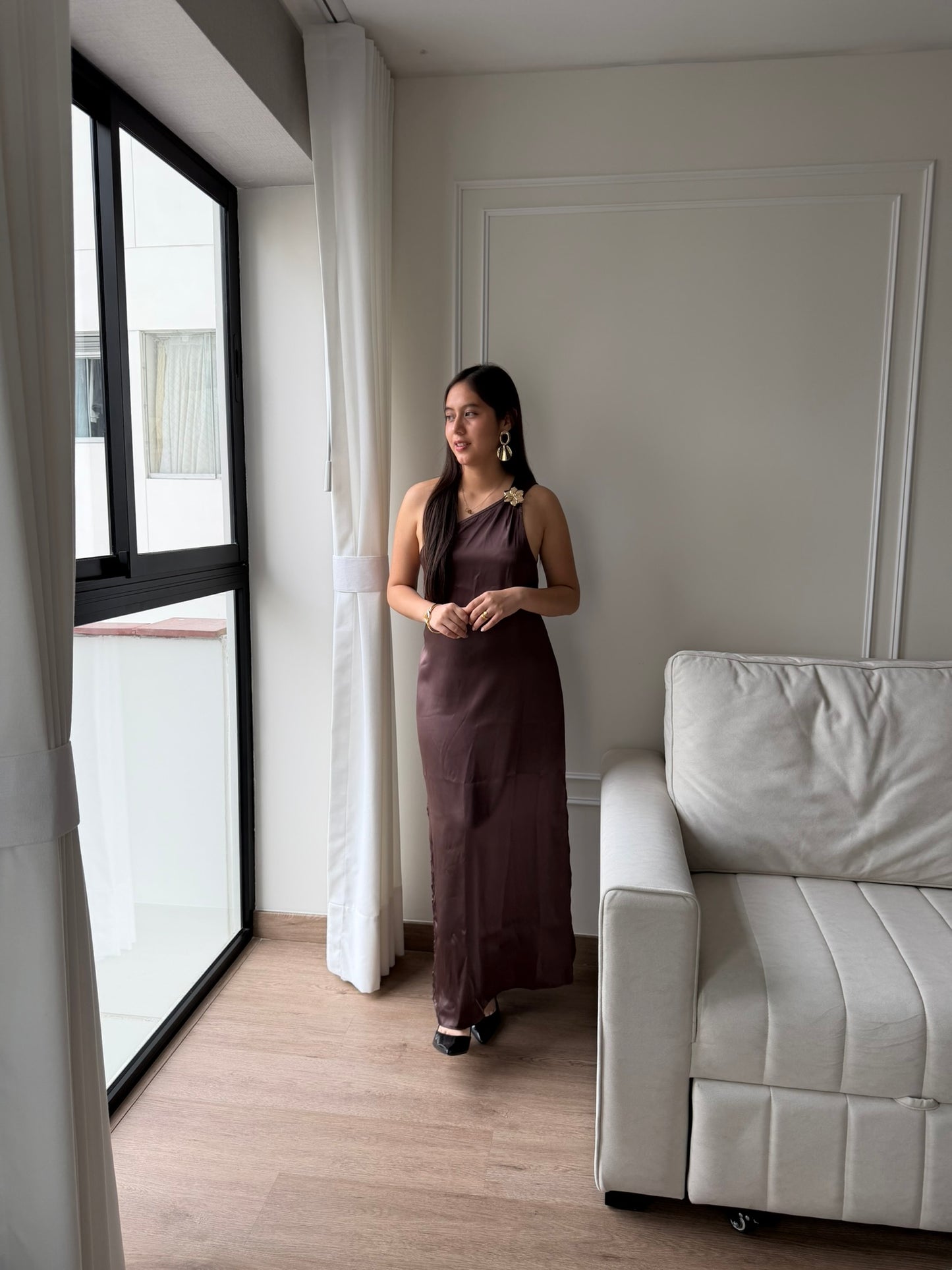 Vestido Midi Seda