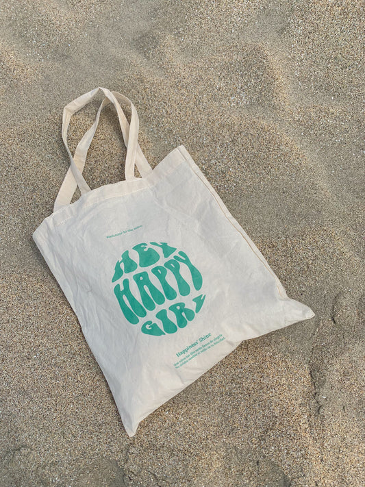 Tote Bag Hey Happy Girl