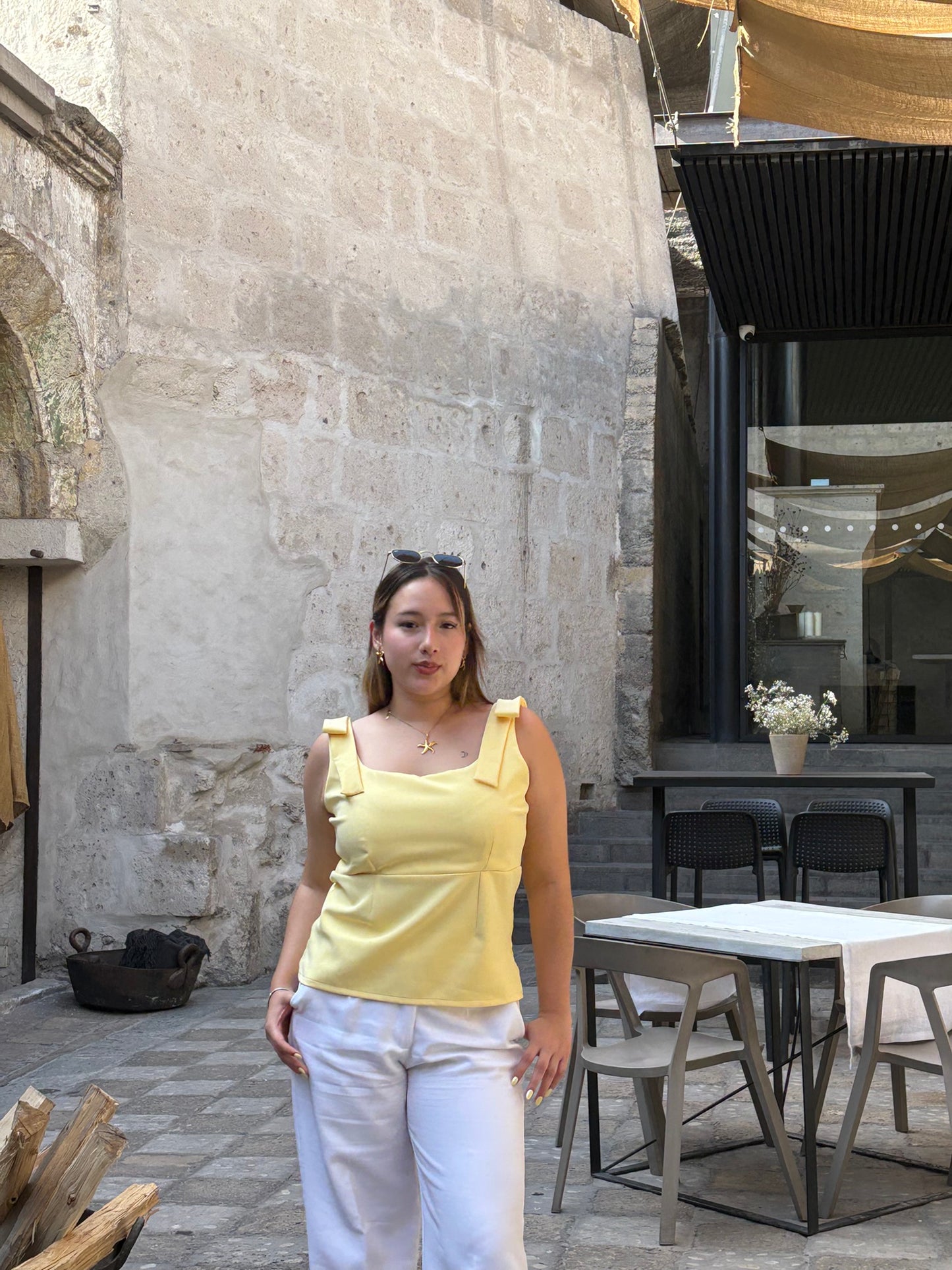 Blusa Lazo combinado