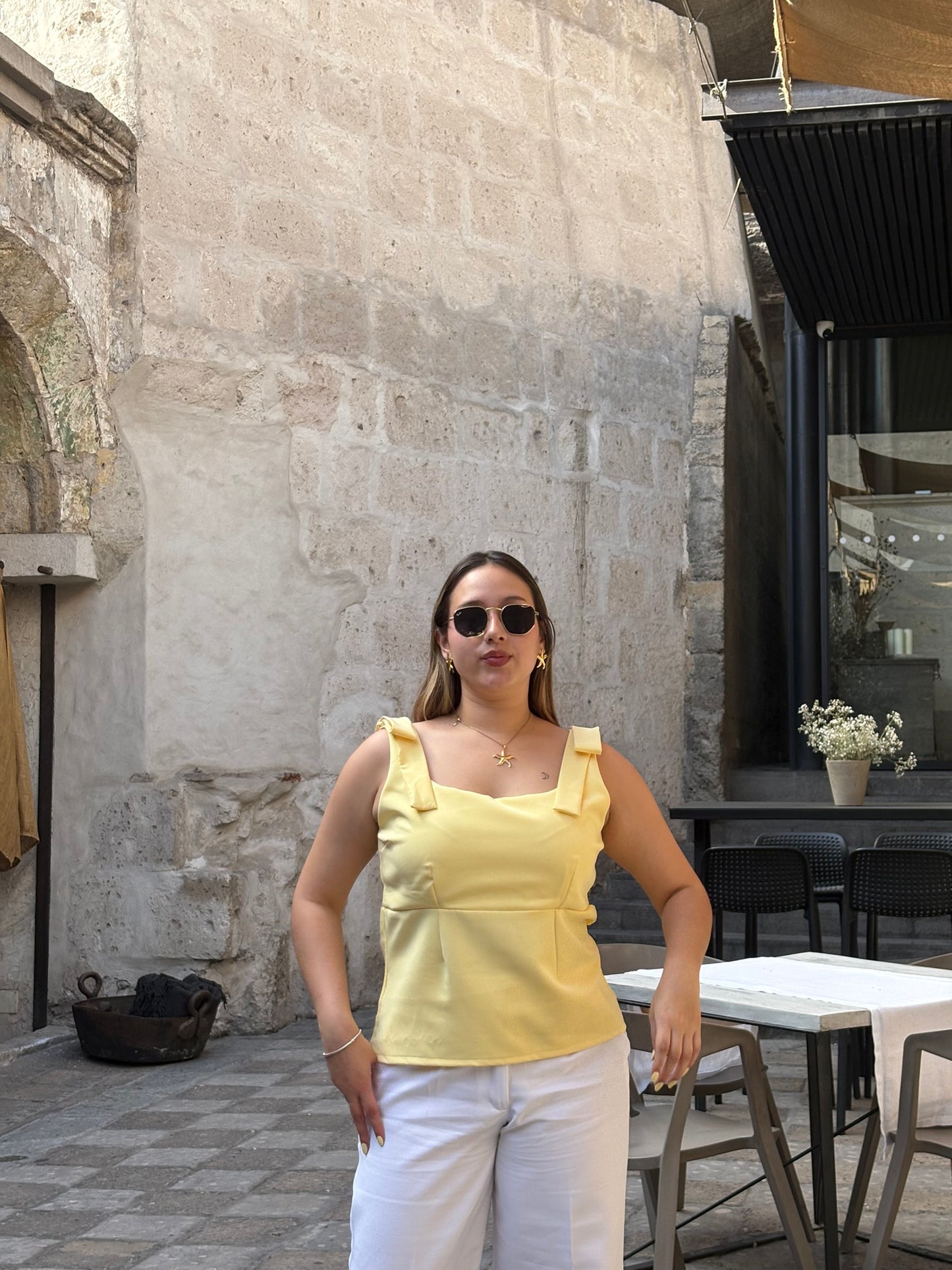 Blusa Lazo combinado