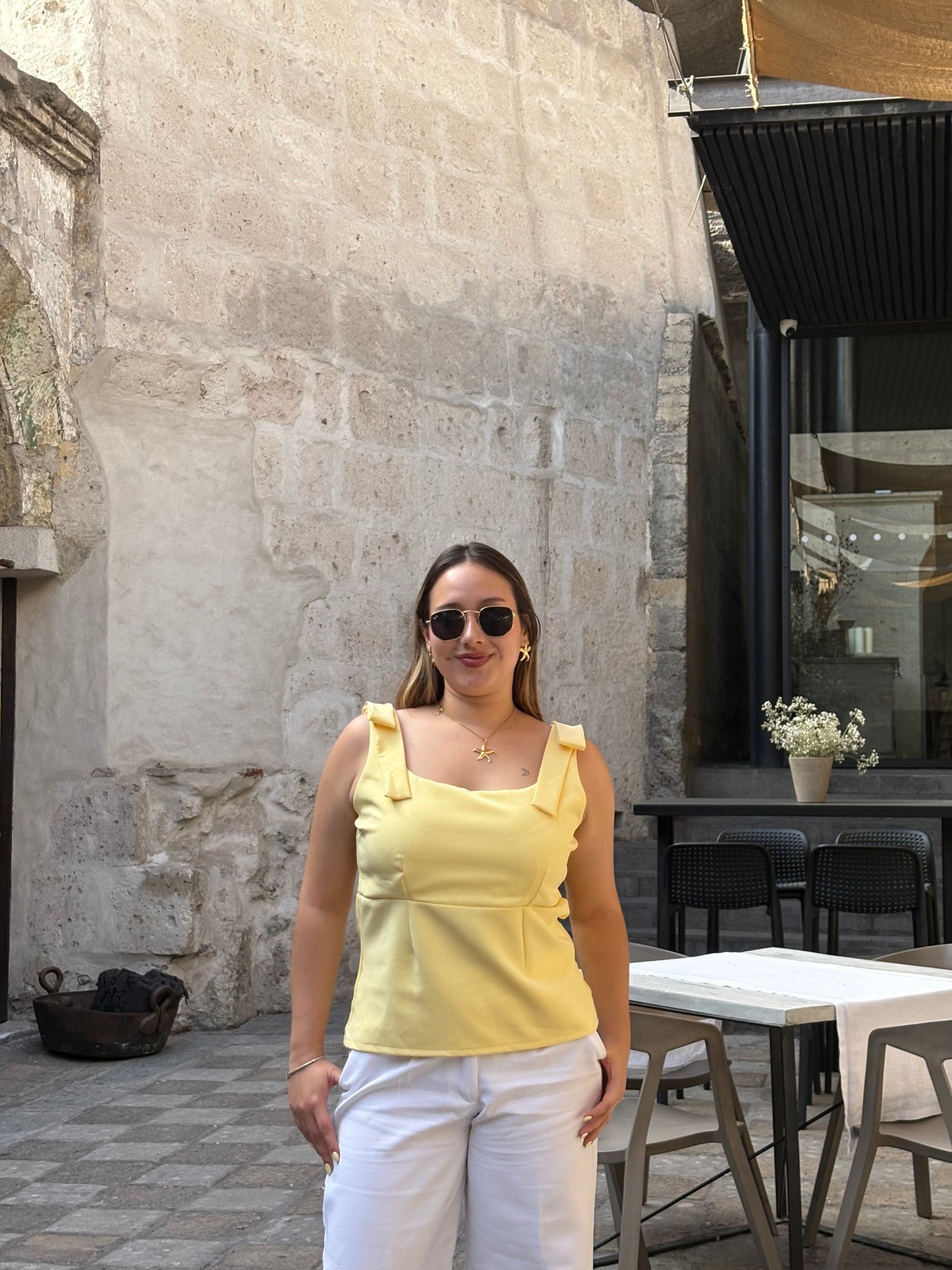 Blusa Lazo combinado