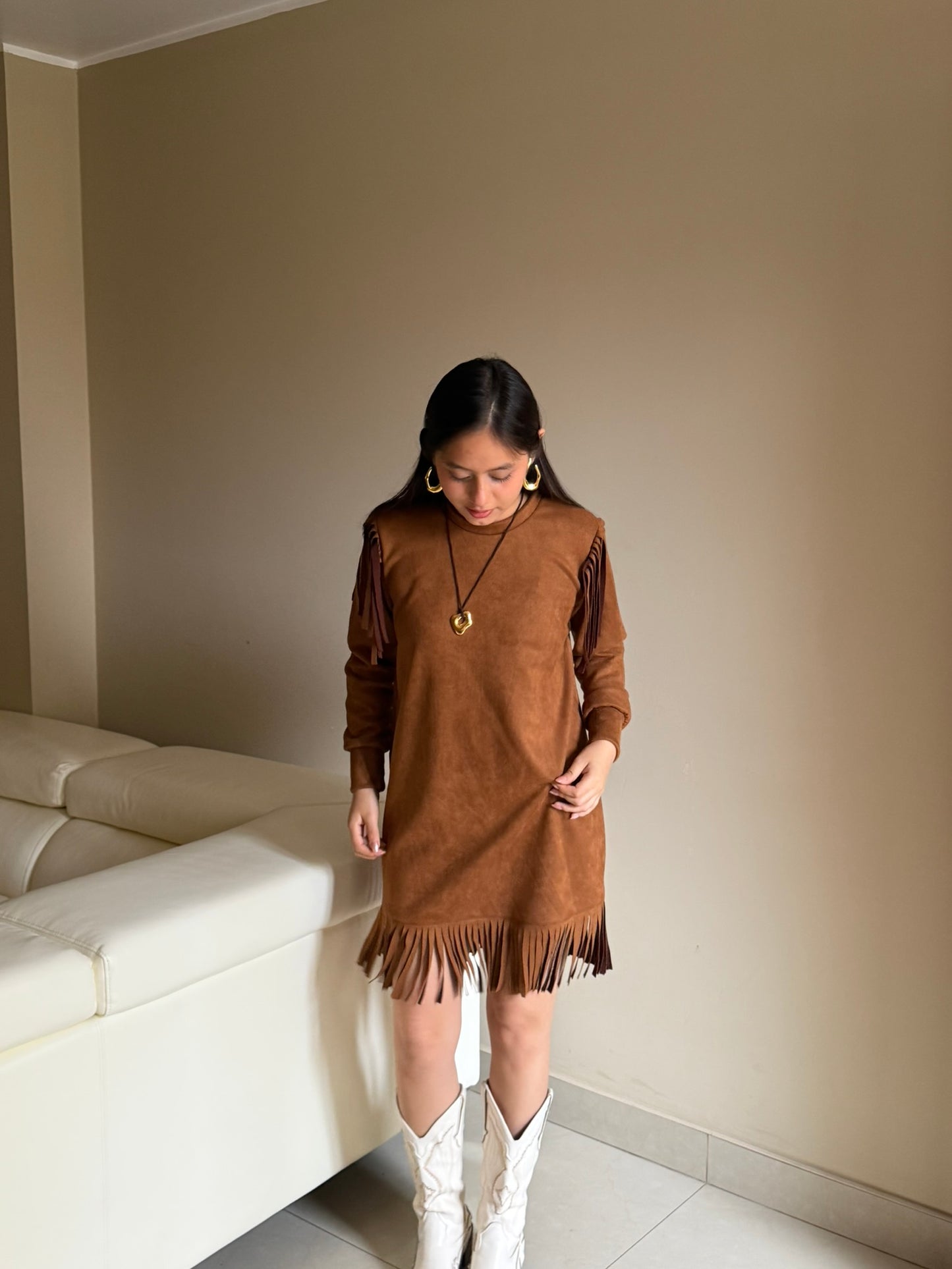 Vestido Mini Flequillos