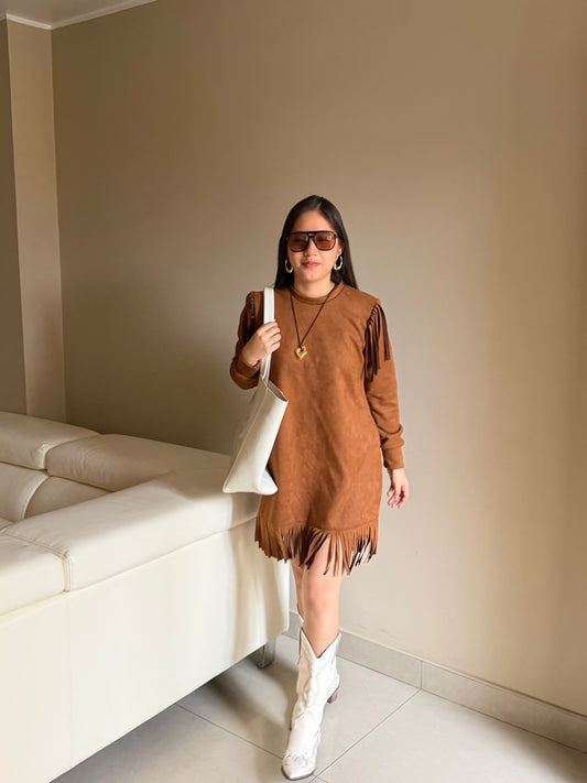 Vestido Mini Flequillos