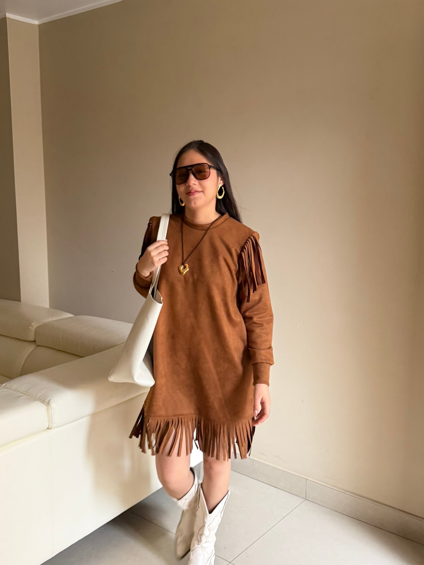 Vestido Mini Flequillos