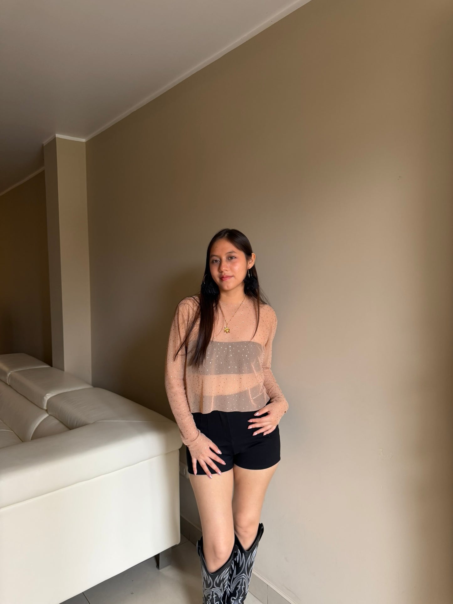 Short Plisado